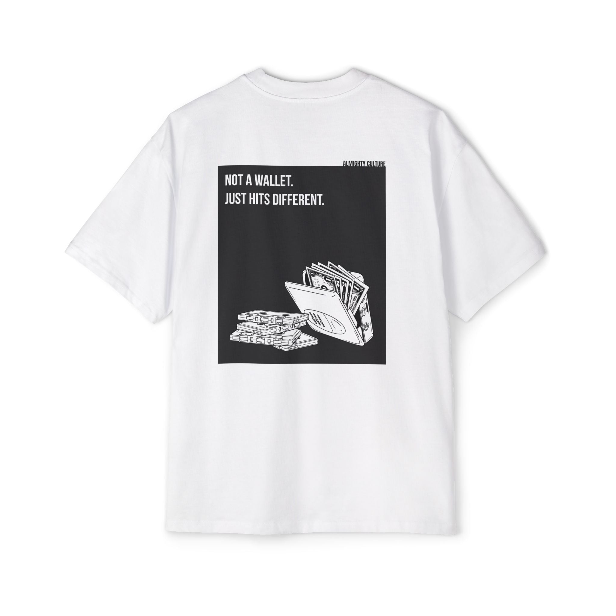 "Not a wallet. Just hits different" Oversized T-Shirts