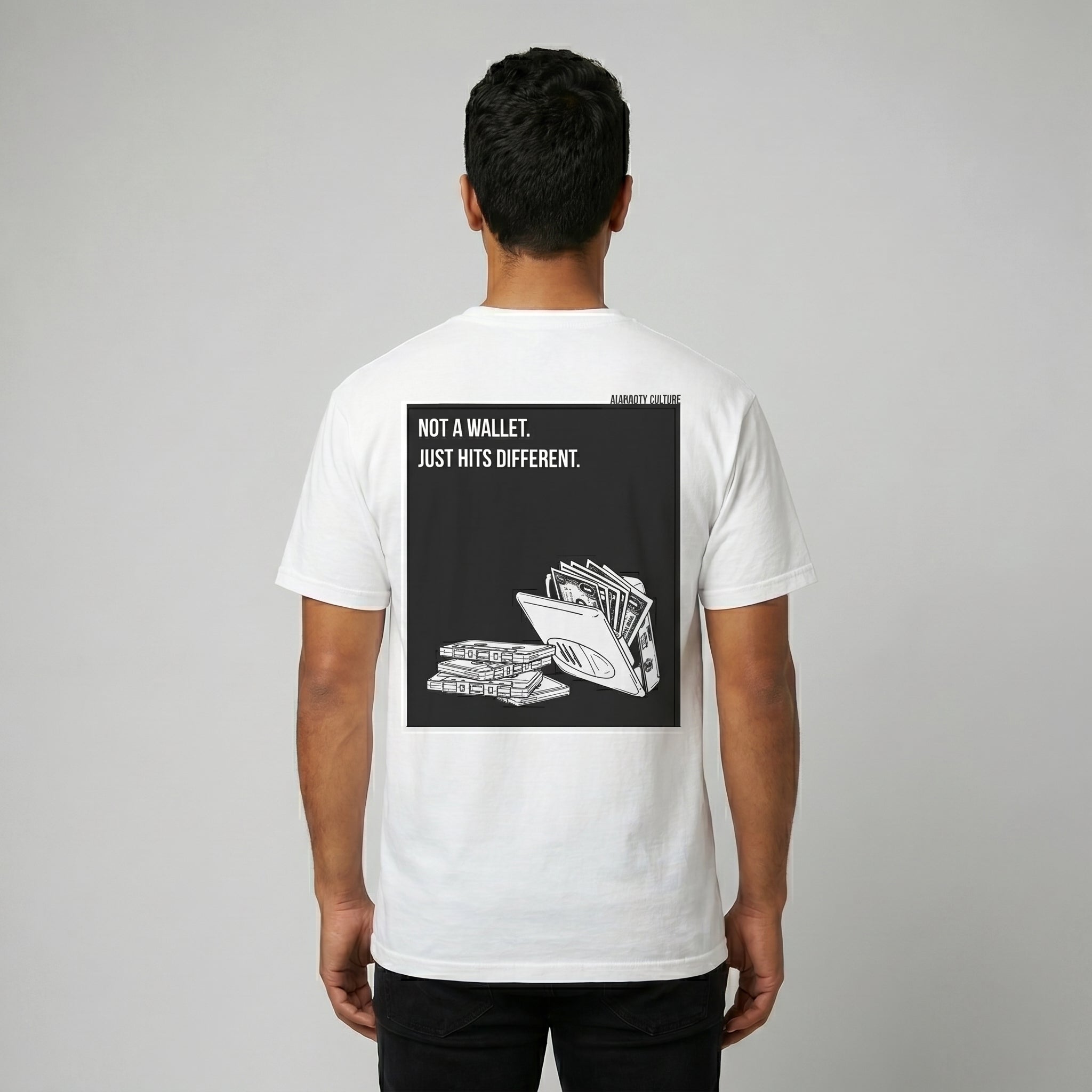 “Not a Wallet. Just Hits Different.” Regular Fit T-Shirts
